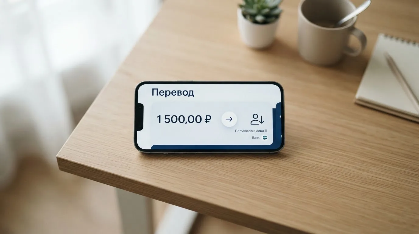 Телефон с экраном перевода стейблкоина